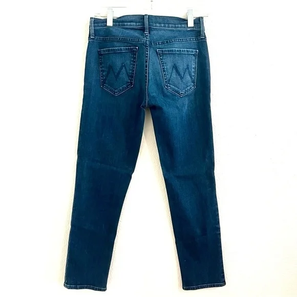 MOTHER Ankle Cropped Blue Jeans Size 30 The Dropout Montanaa Sky Denim Casual - Picture 2 of 9